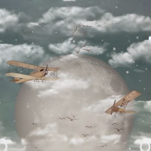 Ayın Etrafında Tur Atan Planörler Duvar Kağıdı