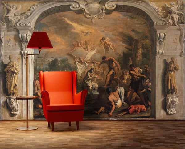 Rönesans Tarzı Melekler İnsanlar Tarihi Duvar Kağıdı