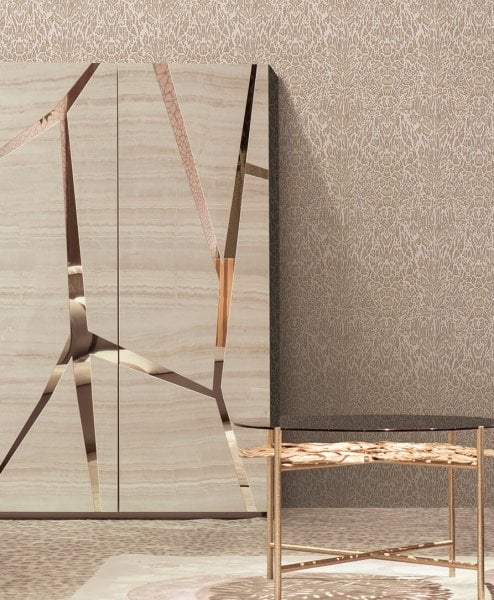 Roberto Cavalli Leopar Desen Bej Vizon Duvar Kağıdı