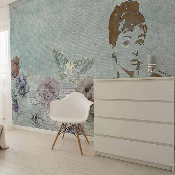 Kelebek Aktirist Çiçekler Duvar Kağıdı