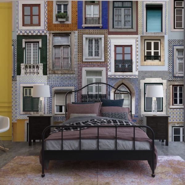 Bir Dünya Pencere Tasarım Duvar Kağıdı