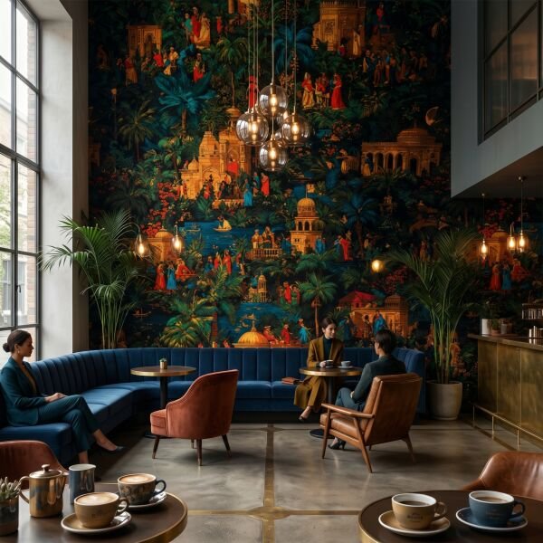 Gece Bahçeleri Chinoiserie Duvar Kağıdı