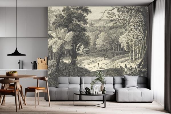 Eski Tarihler Ormanda İnsanlar Duvar Kağıdı