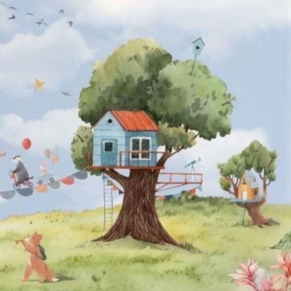 Ağaç Evler Şirin Panayır Oyunları Hayvanlar Duvar Kağıdı