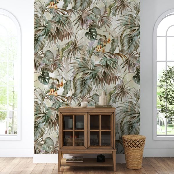 Deve Tabanı Çiçek Yapraklar Duvar Kağıdı