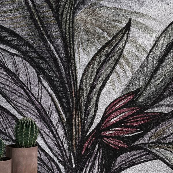 Pastel Çizim Tropik Orman Duvar Kağıdı