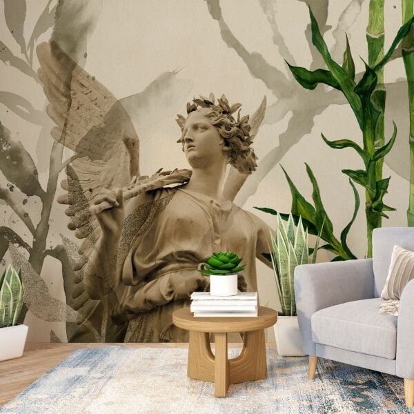 Roma Dönemi Melek Mitolojik Heykel Duvar Kağıdı