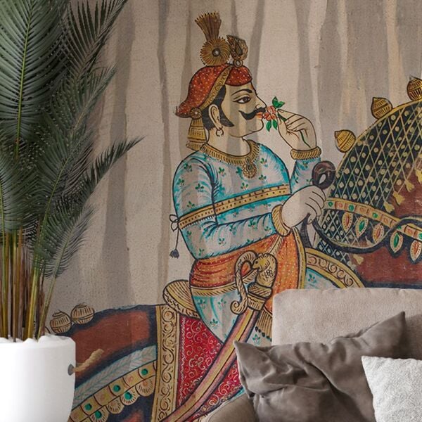 Özel Giyimli Alaca Atlar Tasarım Duvar Kağıdı