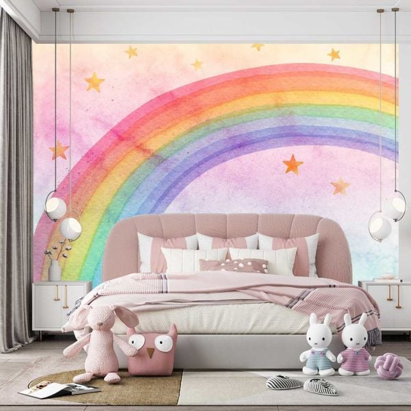 Uva Yıldızlar Ve Gökkuşağı Duvar Kağıdı