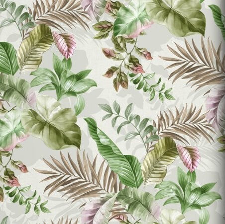 Gül Kurusu Renk Yapraklar Tasarım Duvar Kağıdı