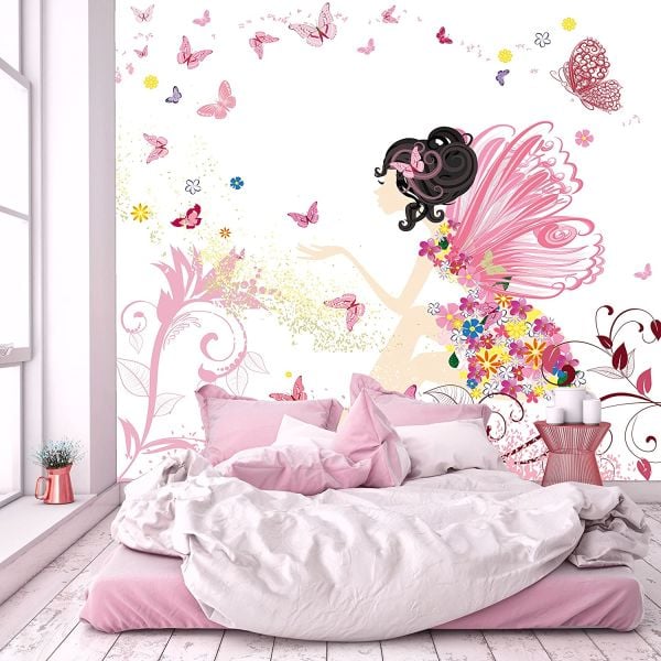 Uva Çiçek Perisi Kelebek Duvar Kağıdı