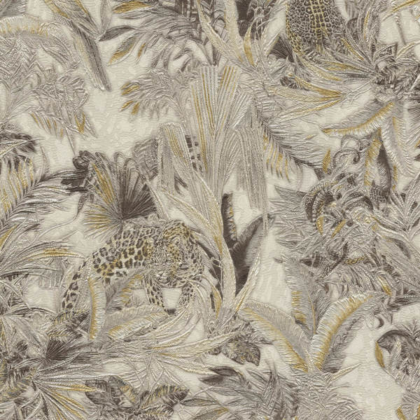 Roberto Cavalli Yapraklar İçinde Leopar Duvar Kağıdı