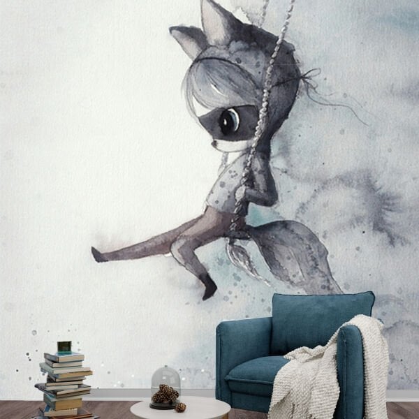 Uva Minik Kedi Çocuk Duvar Kağıdı