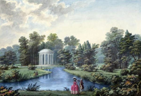 Ormanın İçinde Sevgi Tapınağı Duvar Kağıdı