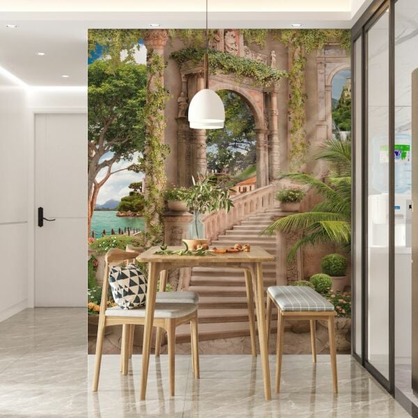 Camdaki Kız Dizi Merdiven Duvar Kağıdı