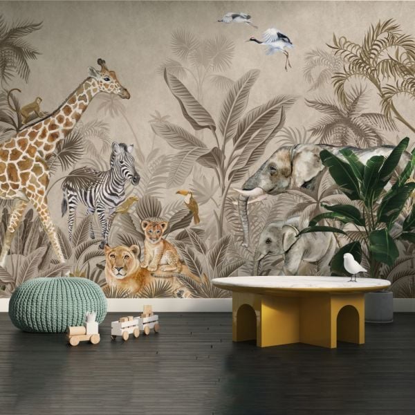 Aslan Yavru aslan Fil Yavru Fil Duvar Kağıdı