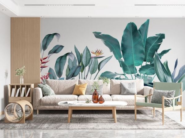 Tropikal Çiçekler Barış Çiçeği Duvar Kağıdı