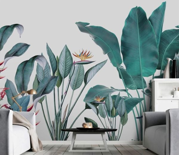 Tropikal Çiçekler Barış Çiçeği Duvar Kağıdı