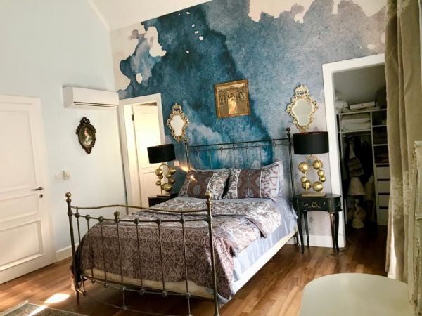 Zemheri Dizi MEHVEŞ (ŞEBNEM DÖNMEZ) Yatak Odası Suluboya Mavinin Tonları Duvar Kağıdı