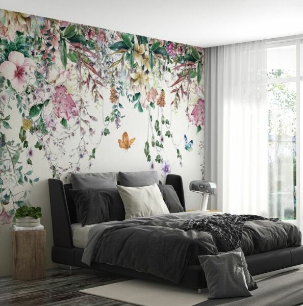 Sarmaşık Minik Çiçekler Duvar Kağıdı