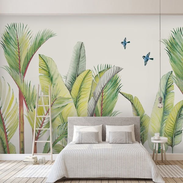 Tropikal Büyük Yapraklar Duvar Kağıdı