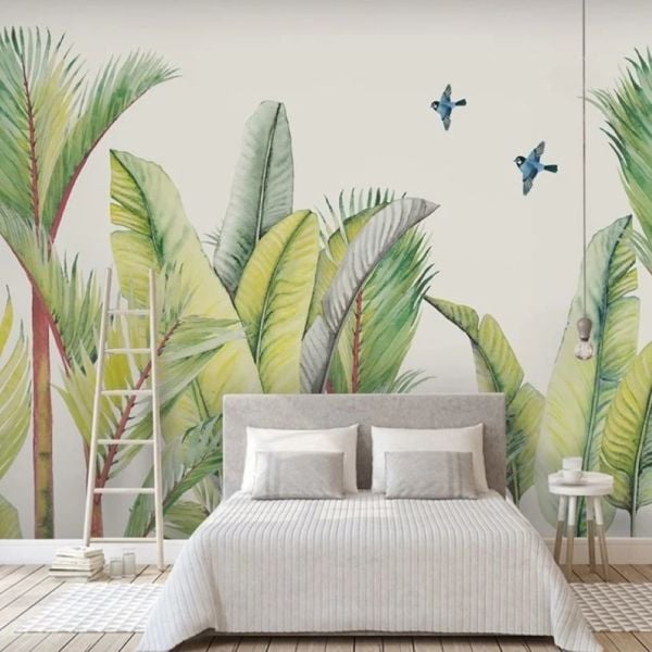 Tropikal Büyük Yapraklar Duvar Kağıdı