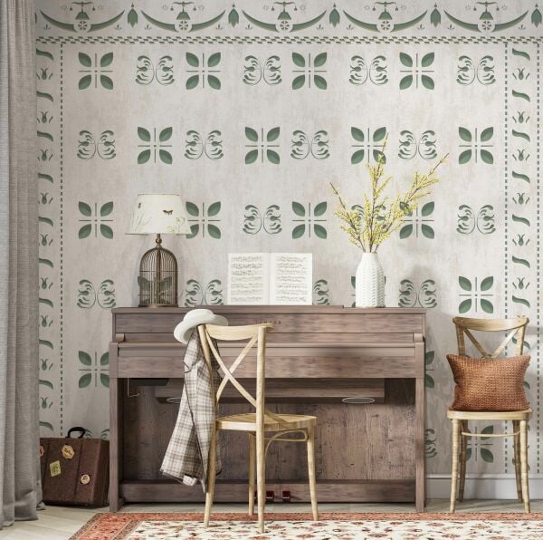 Sakla Beni Dizisi Salon Tavan Yapraklar Duvar Kağıdı