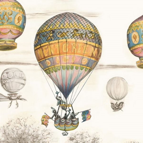 Hava Balonları Saraylılar Tasarım Duvar Kağıdı