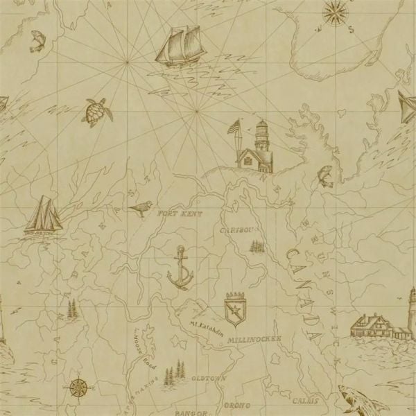 Ralph Lauren Shipping Lanes Map Duvar Kağıdı