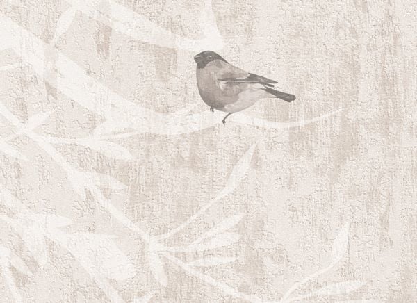 Soft Çiçekler Üzerinde Minik Serçeler Duvar Kağıdı