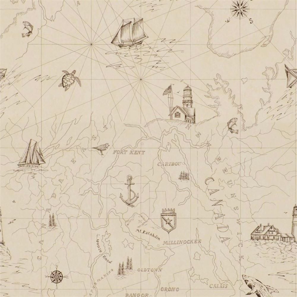Ralph Lauren Shipping Lanes Map Duvar Kağıdı