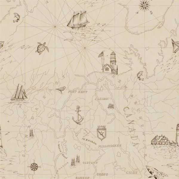 Ralph Lauren Shipping Lanes Map Duvar Kağıdı