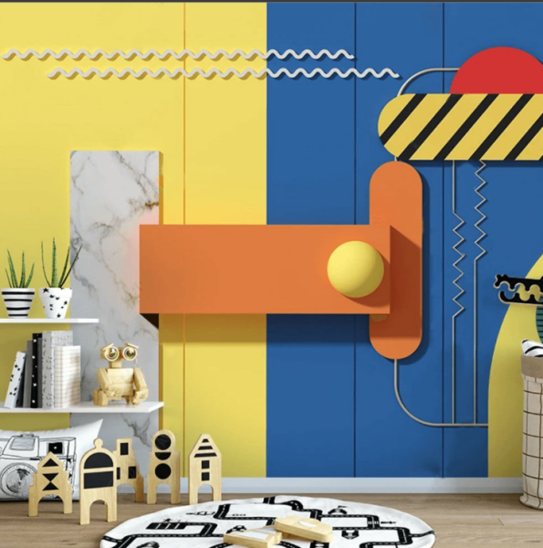 Geometrik Çizim Kapılar Duvar Kağıdı