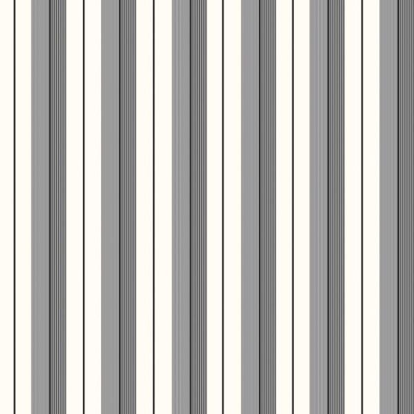 Beyaz Siyah Antrasit Çizgili Duvar Kağıdı