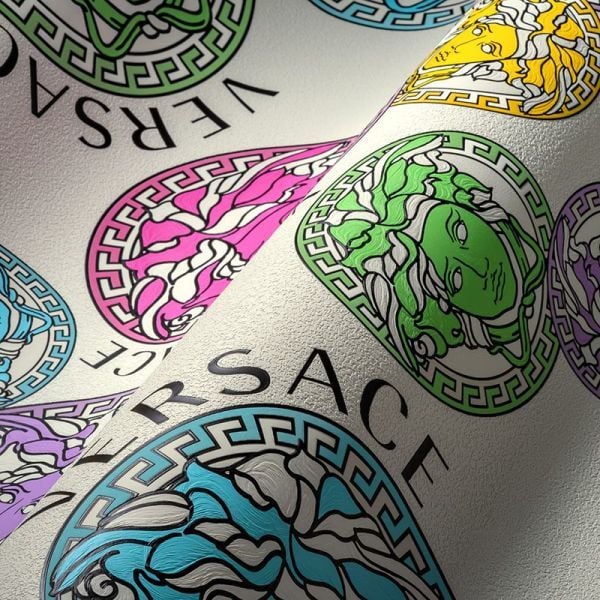 Versace 5 Koleksiyonu Renkli Medusalar Duvar Kağıdı