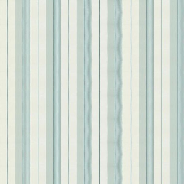 Mint Beyaz Mavi Şeritli Duvar Kağıdı