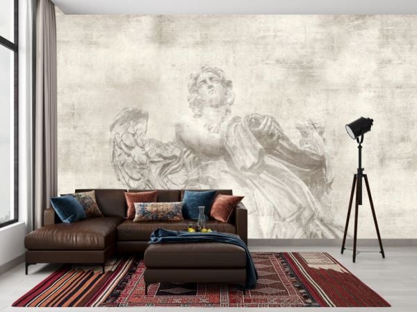 Rölyef Çalışması Melek Heykel Duvar Kağıdı