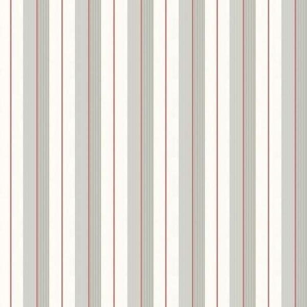 Granit Kırmızı Beyaz Çizgili Duvar Kağıdı