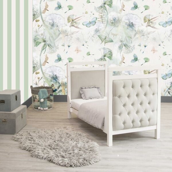 Çöp Adam Dizisi Çocuk Damla Yılmaz (Gülizar Nisa Uray) Odası Kelebekler Duvar Kağıdı