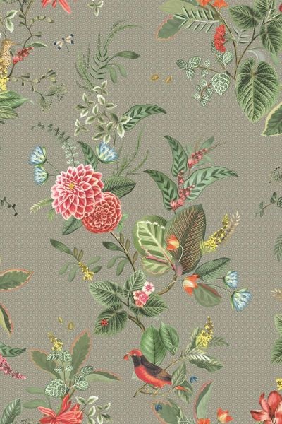 Botanik Florist Büyük Çiçekler Duvar Kağıdı