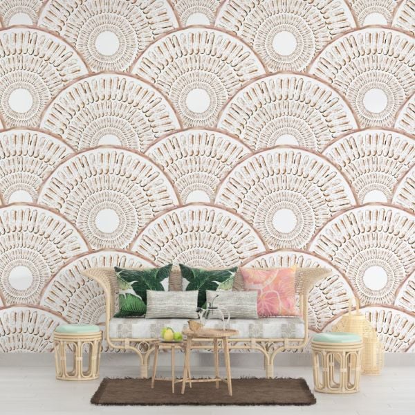 İç İçe Geçmiş Geometrik Desen Duvar Kağıdı