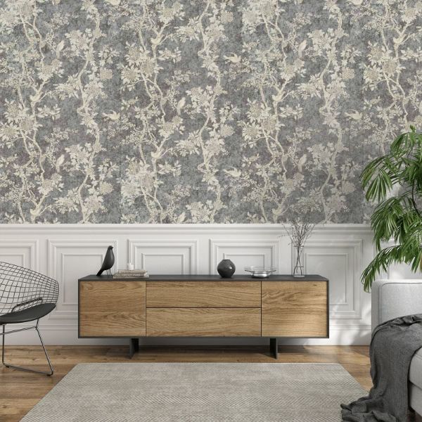Marlowe Floral Kuşlar Çiçekler Duvar Kağıdı