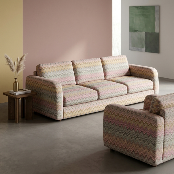 Missoni Desen Zigzag Renkli Döşemelik Kumaş