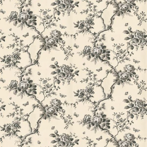 Ashfield Floral Bej Antrasit Çiçekler Duvar Kağıdı