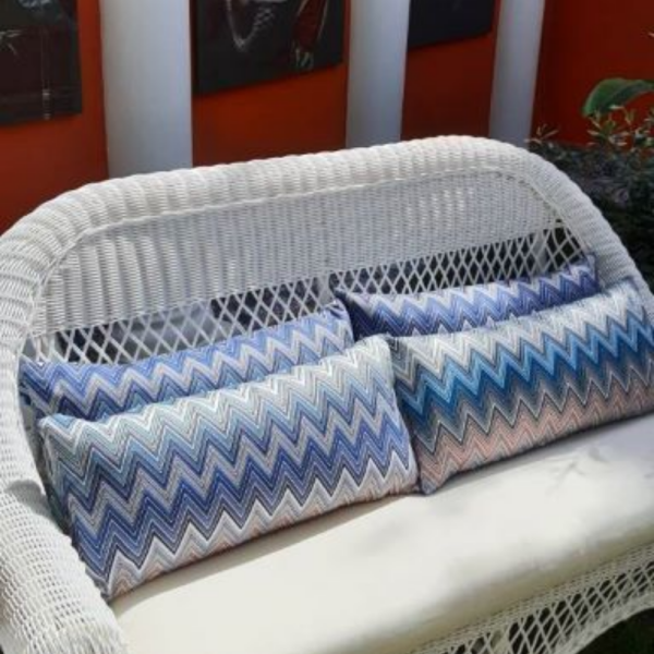 Zigzag Mavi Desen Bel Yastığı