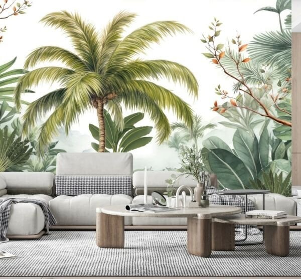 Hindistan Cevizi Ağacı Yapraklar Duvar Kağıdı