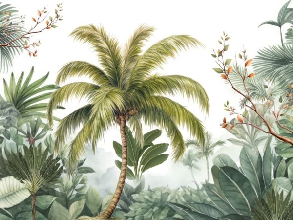 Hindistan Cevizi Ağacı Yapraklar Duvar Kağıdı