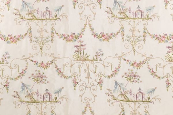 Nakışlı Uzakdoğu Esintisi Döşemelik Kumaş