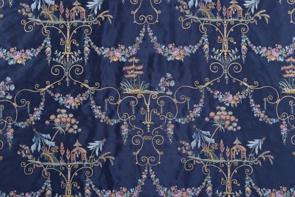 Nakışlı Uzakdoğu Esintisi Döşemelik Kumaş