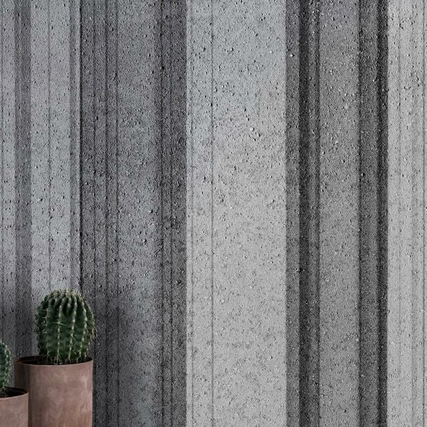 Gri Antrasit Çizgili Doğal Geçişli Duvar Kağıdı